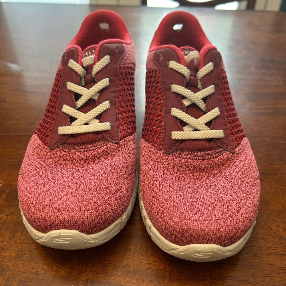 Skechers Goga Mat Go Walk Air Cooled Women's Pink Slip On Shoes Sz 8, SN 16704 - Picture 2 of 8